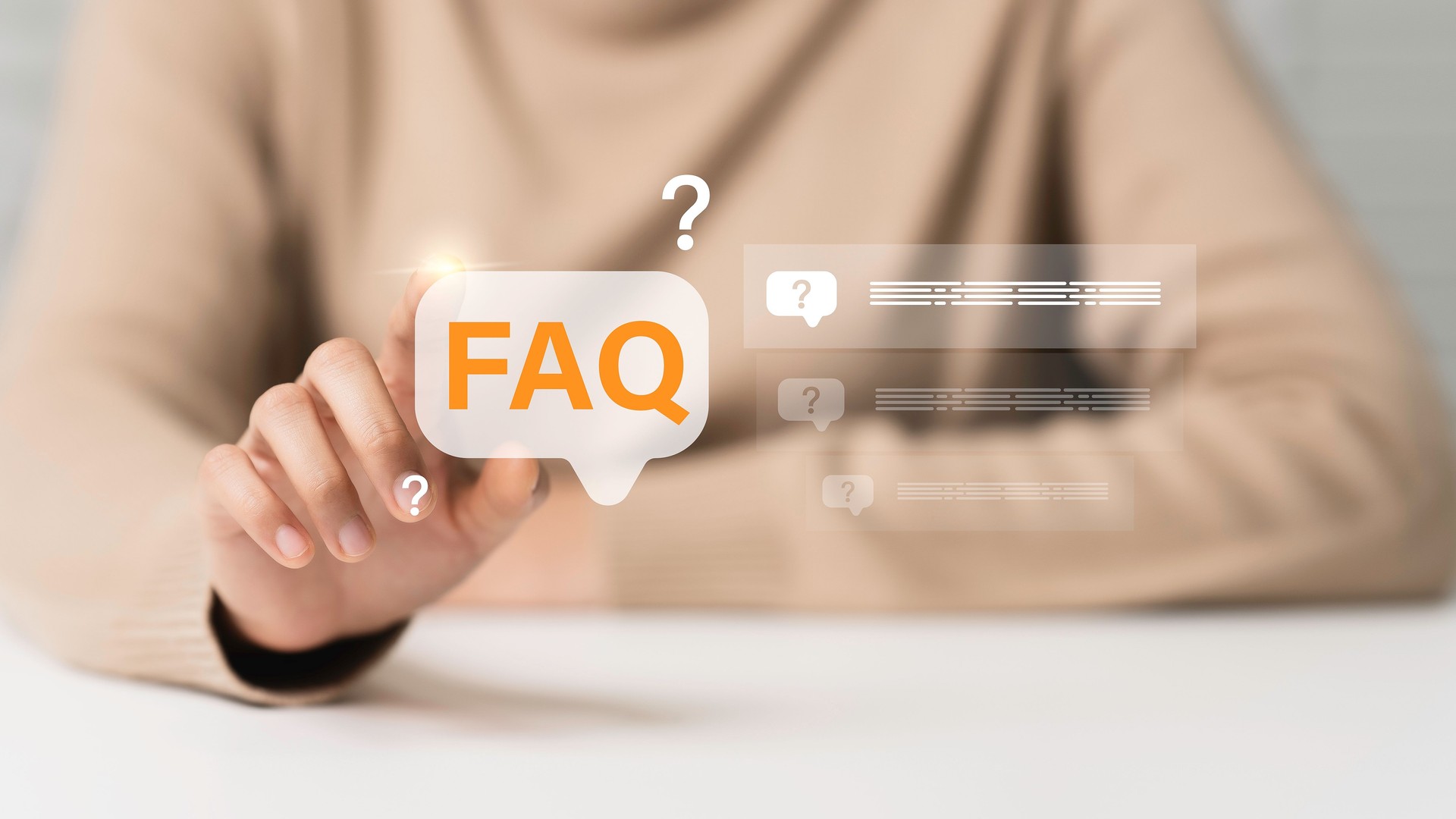 FAQ icon - Frequently asked questions on social networks concept. Q&A questions and answers to customer help, support tool provide guidance to improve user experience online